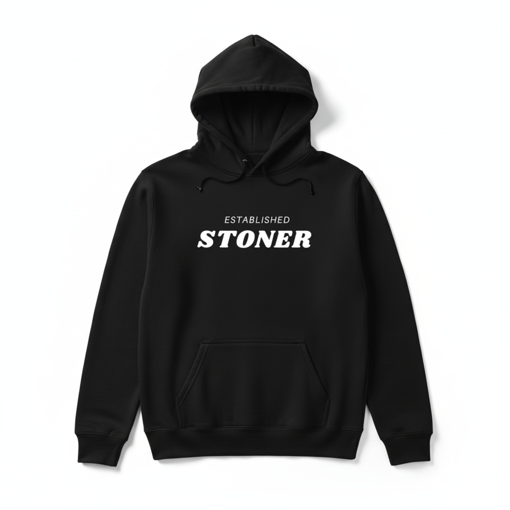 Black Text Logo Hoodie
