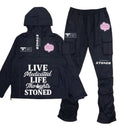 Established Stoner Hoodie & Cargo Pants Set - Black